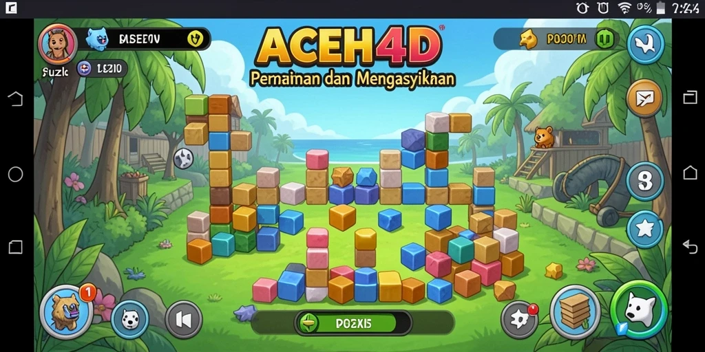 Screenshot gameplay ACEH4D yang menampilkan puzzle menarik dan tantangan seru.