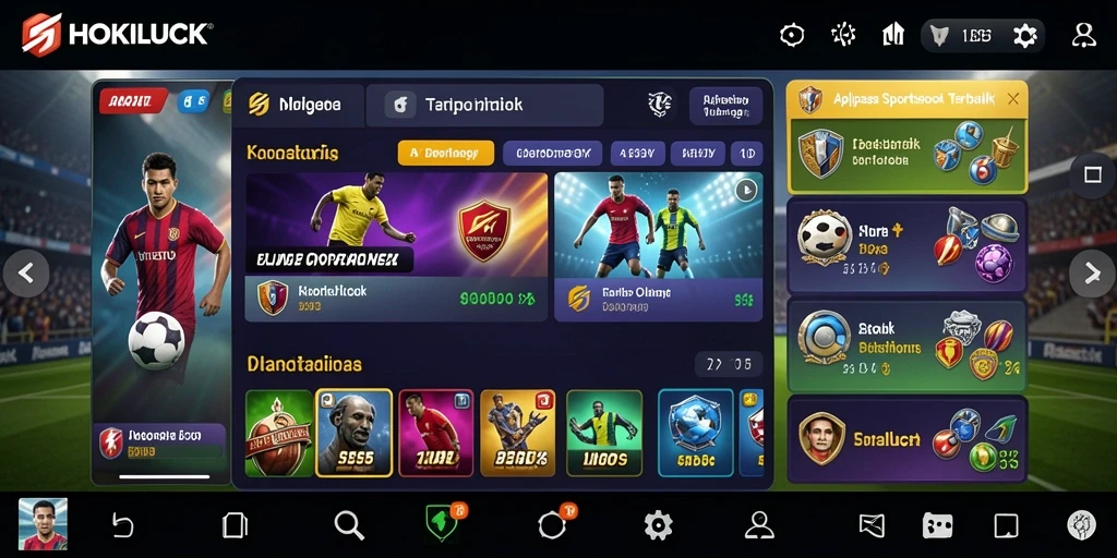 Tampilan gameplay HOKILUCK dengan variasi taruhan olahraga.