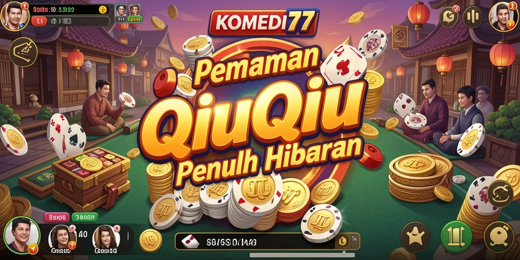 Screenshot gameplay KOMEDI77 yang menampilkan pertarungan seru QiuQiu.
