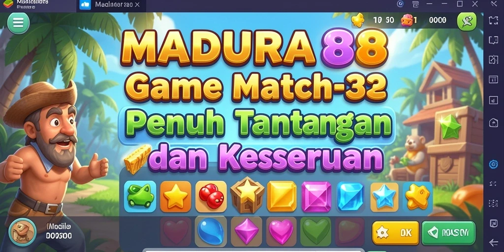Screenshot gameplay MADURA88 dengan kombinasi elemen Match-3 yang menarik.