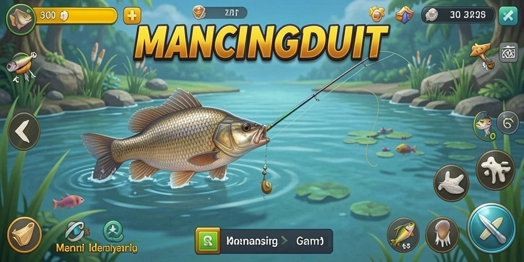 Tampilan gameplay MANCINGDUIT yang mengasyikkan dan menenangkan.