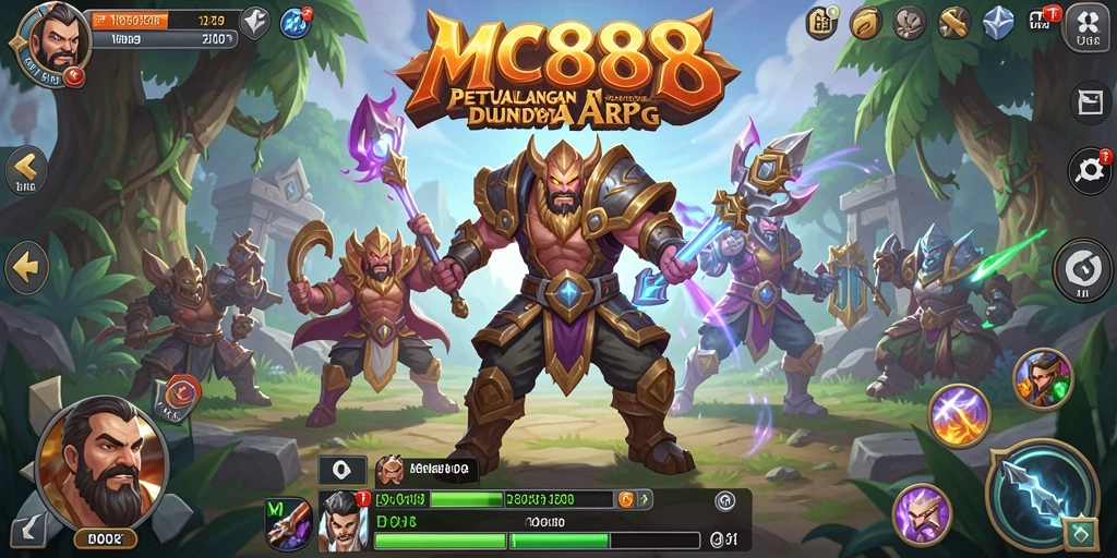 Gameplay seru di dunia fantasi ARPG MC888 yang menantang.