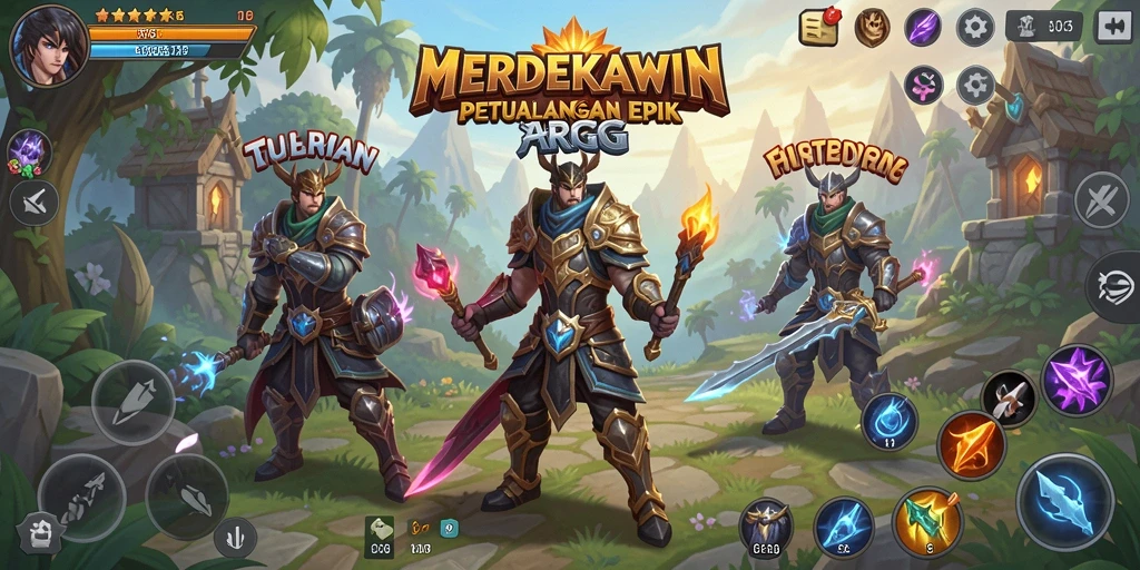 Visual gameplay MERDEKAWIN yang mengesankan dan penuh aksi.