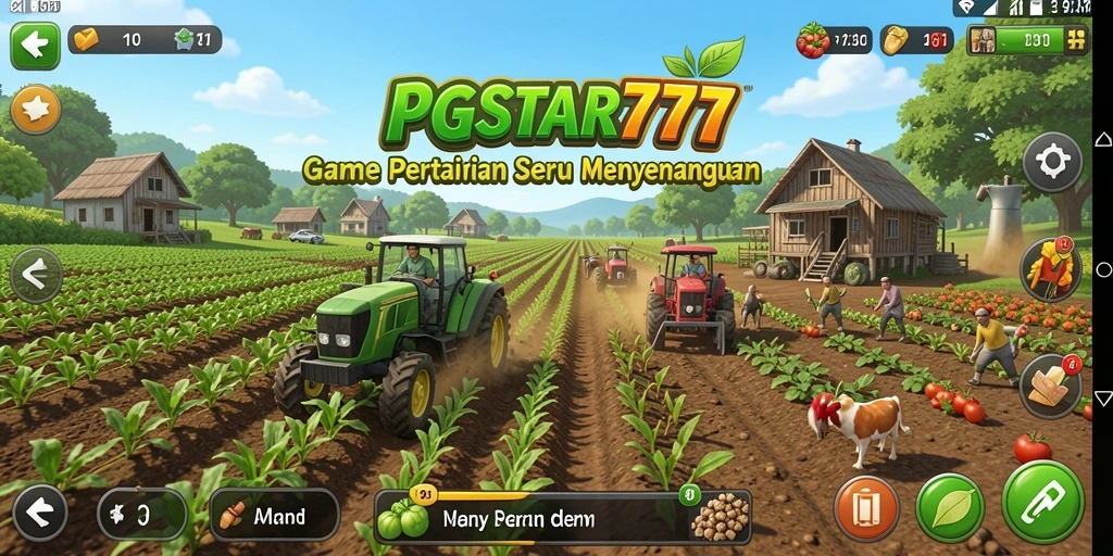 Tampilan utama PGSTAR777 dengan gameplay Farming yang seru dan interaktif.