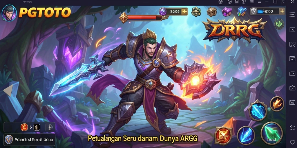 Tangkapan layar PGTOTO menampilkan aksi pertarungan epik dalam ARPG.