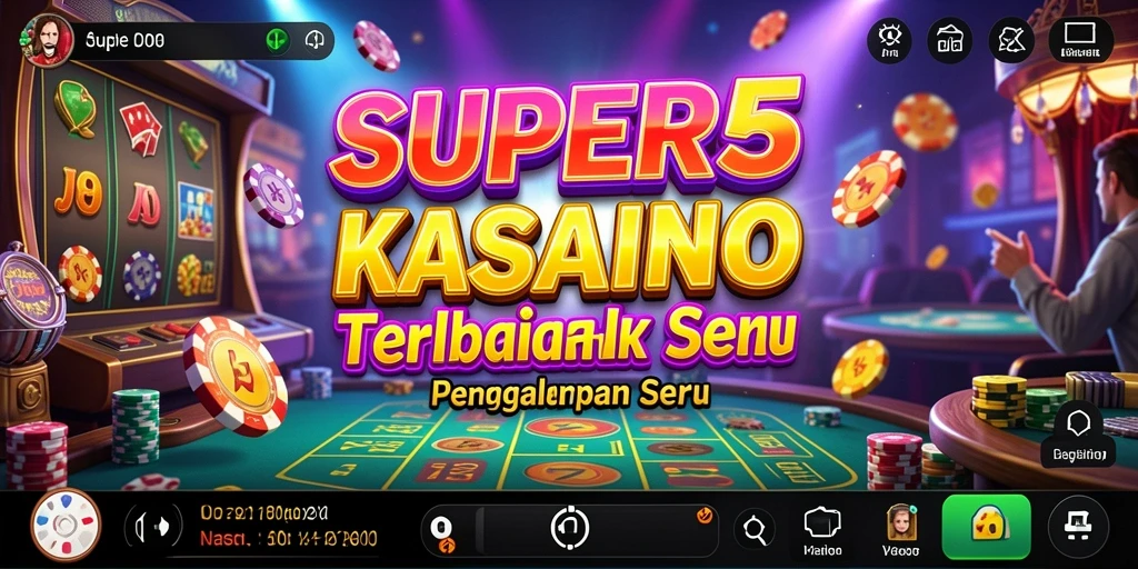 Gameplay mendebarkan di SUPER5 dengan visual kasino yang menarik.