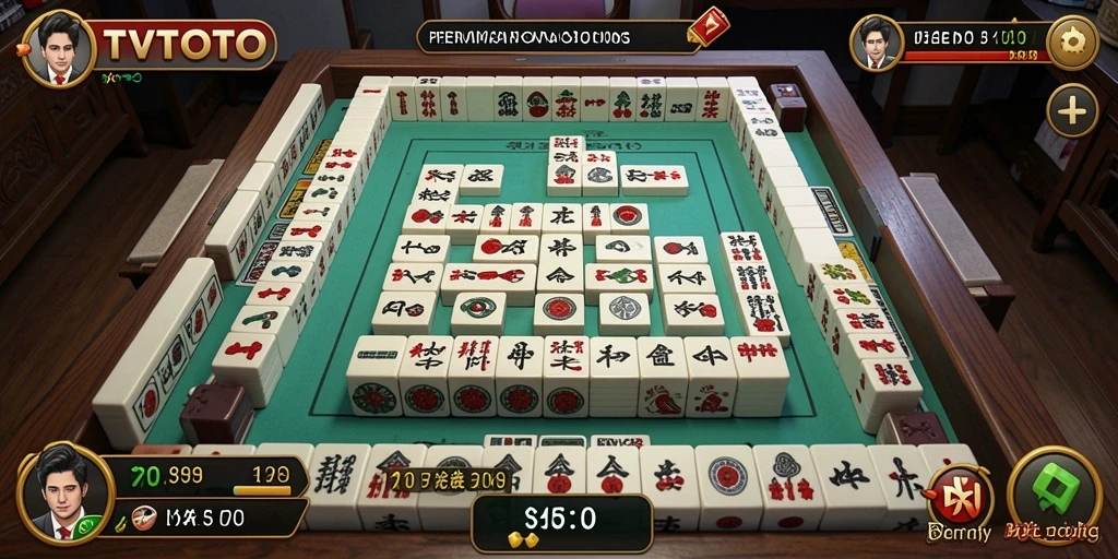 Tangkapan layar permainan Mahjong yang penuh aksi di TVTOTO.